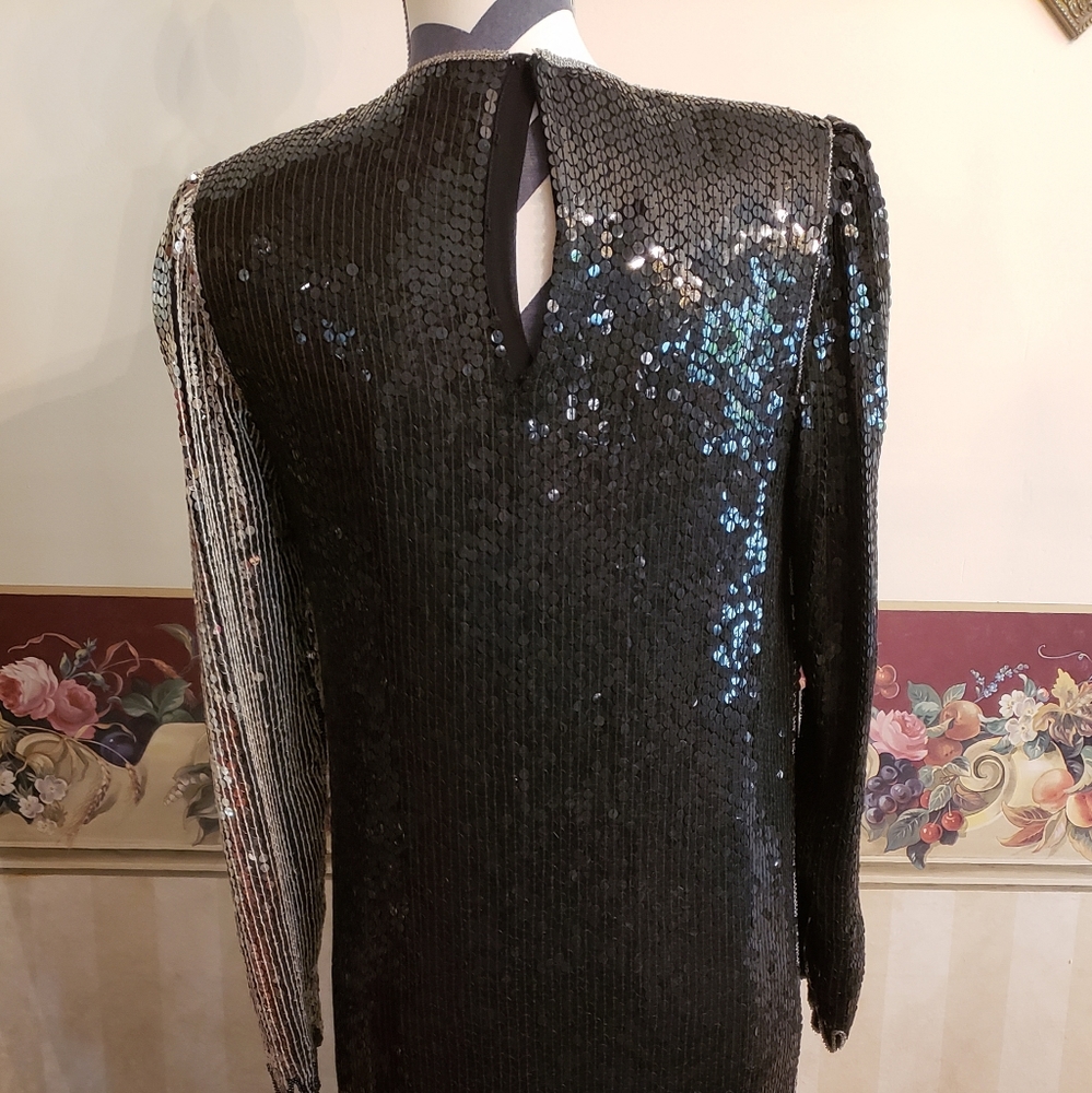 Judith Ann Creations sequin cocktail formal dress - Picture 6 of 10